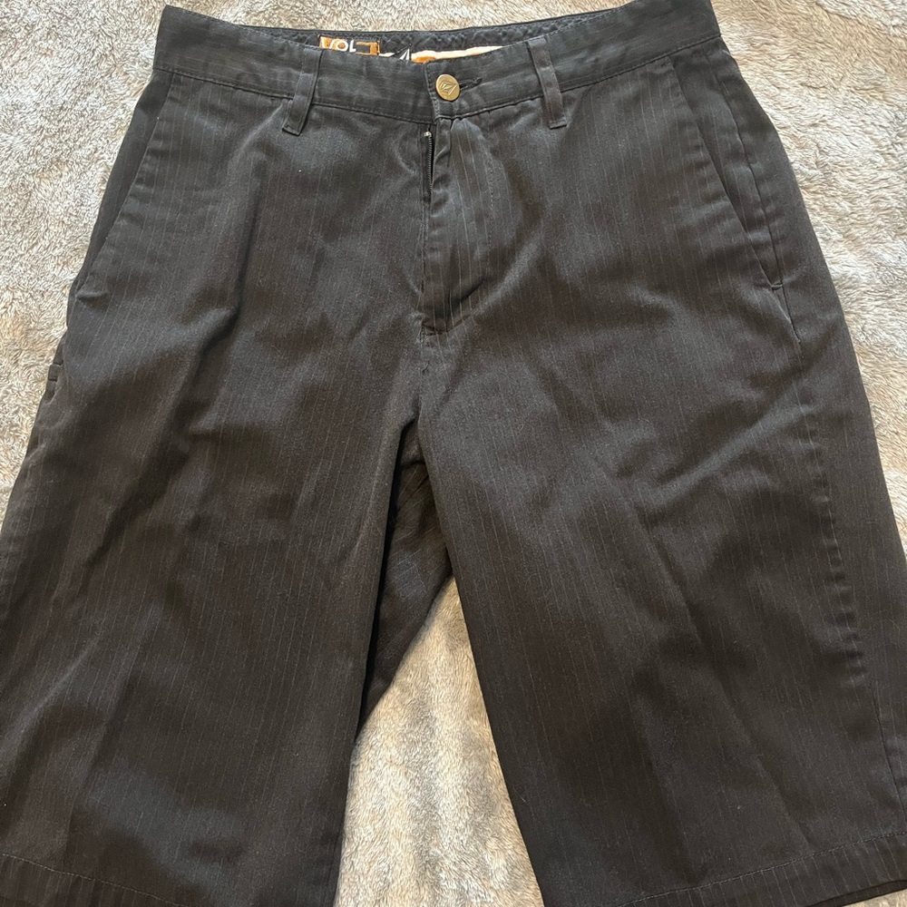 Men's Volcom Black Pinstripe Shorts